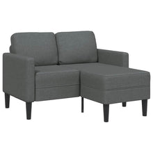 2-Sitzer-Sofa mit Chaiselongue L-förmig Dunkelgrau 125 cm Stoff