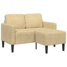 2-Sitzer-Sofa mit Chaiselongue L-Form Graugrün 125 cm Leinen
