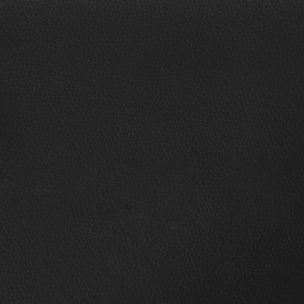 2-Sitzer-Sofa mit Chaiselongue L-förmig Schwarz 125 cm Kunstleder