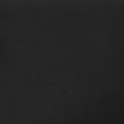 2-Sitzer-Sofa mit Chaiselongue L-förmig Schwarz 125 cm Kunstleder