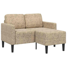 2-Sitzer-Sofa mit Chaiselongue L-Form Hellgrau 125cm Kunstleder