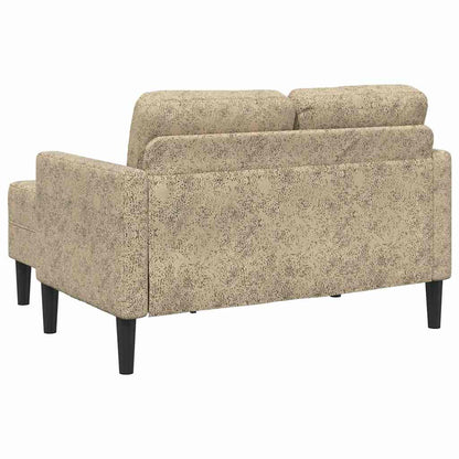 2-Sitzer-Sofa mit Chaiselongue L-Form Hellgrau 125cm Kunstleder