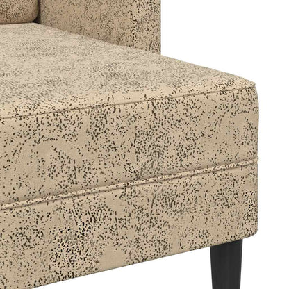 2-Sitzer-Sofa mit Chaiselongue L-Form Hellgrau 125cm Kunstleder