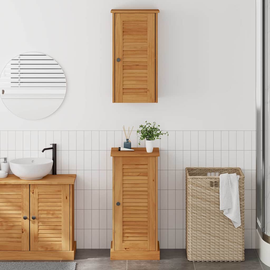 Badezimmermöbel Set mit Regal VIGO 2 pcs Braun und Honigbraun