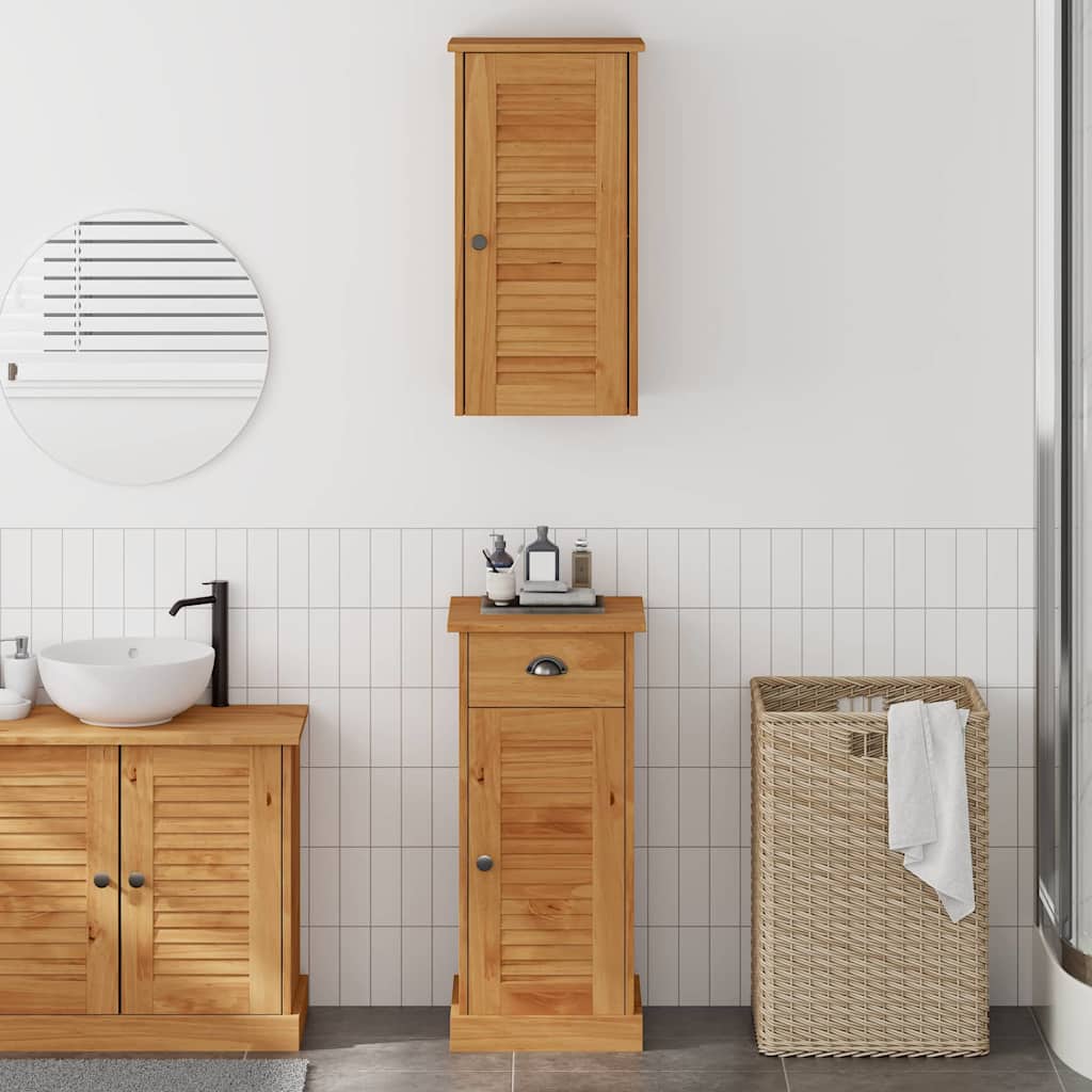 Badezimmermöbel Set mit Regal VIGO 2 pcs Braun und Honigbraun