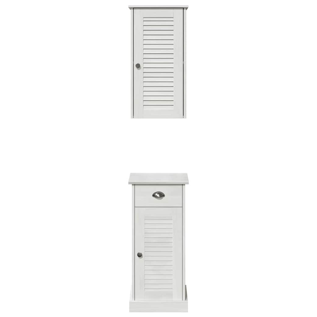 Badezimmermöbel Set VIGO 2 pcs Braun und Weiß 37 x 34 x 80 cm