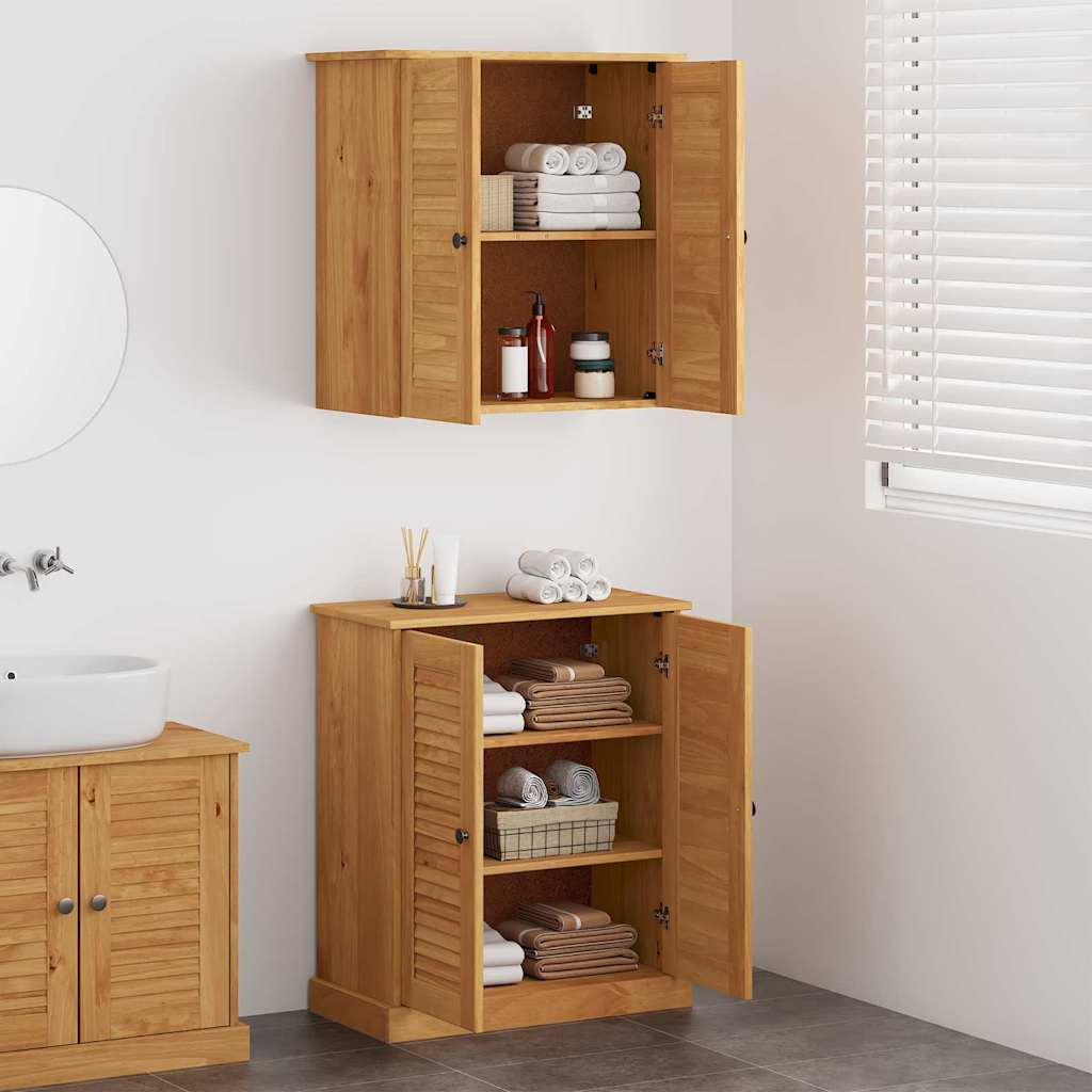 Badezimmermöbel Set mit Tür VIGO 2 pcs Braun 67,5 x 34 x 80 cm