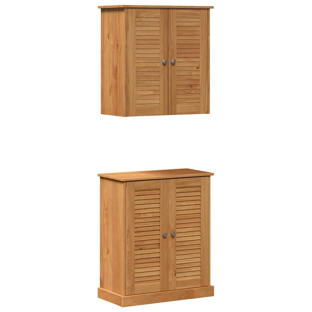 Badezimmermöbel Set mit Tür VIGO 2 pcs Braun 67,5 x 34 x 80 cm