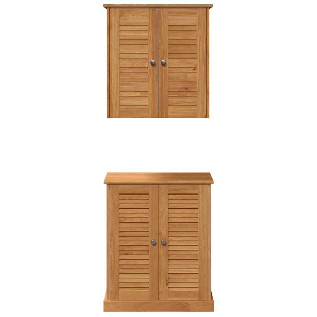Badezimmermöbel Set mit Tür VIGO 2 pcs Braun 67,5 x 34 x 80 cm