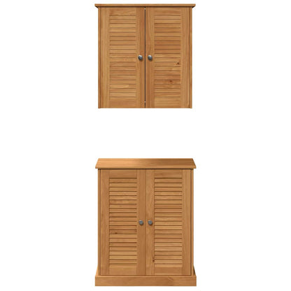 Badezimmermöbel Set mit Tür VIGO 2 pcs Braun 67,5 x 34 x 80 cm