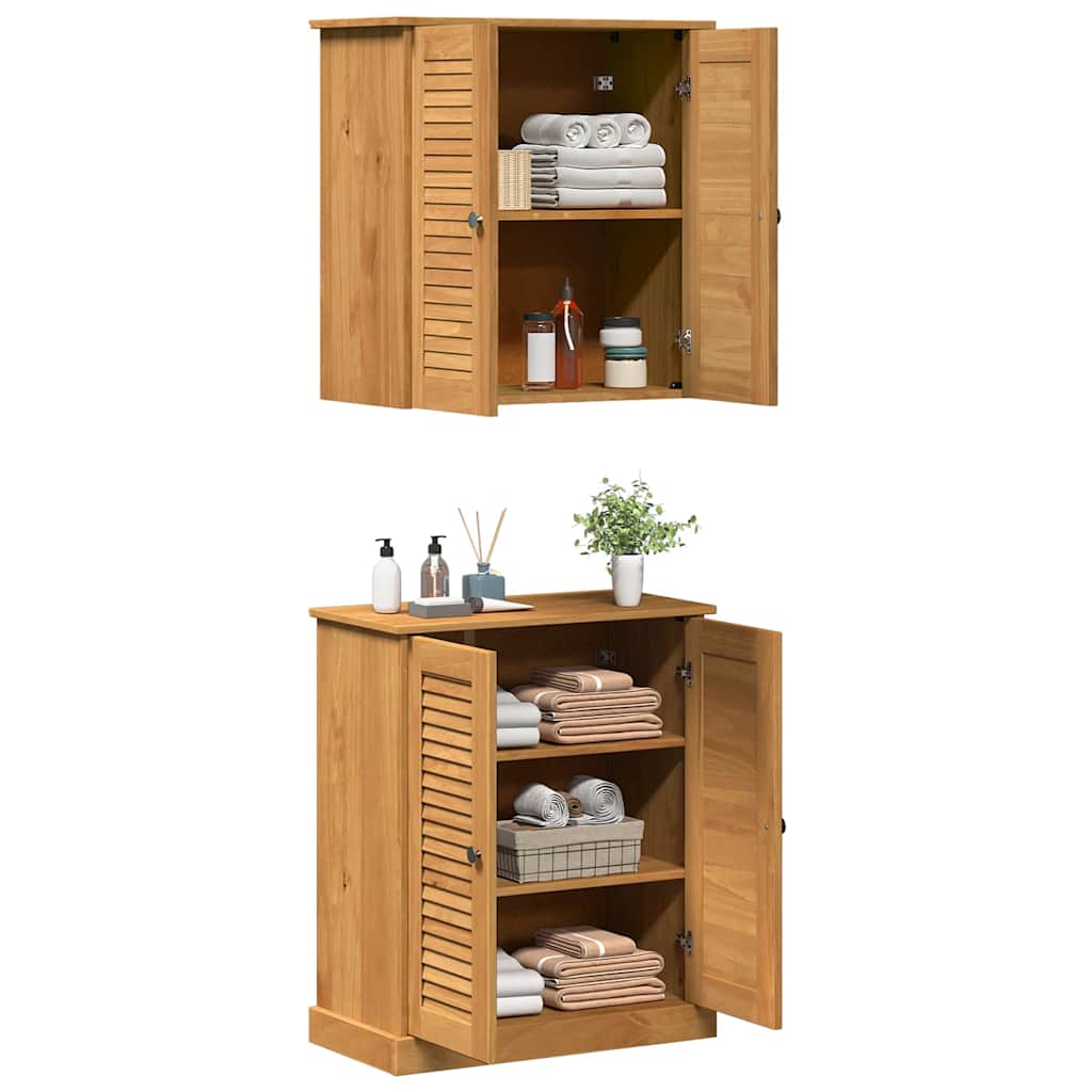 Badezimmermöbel Set mit Tür VIGO 2 pcs Braun 67,5 x 34 x 80 cm