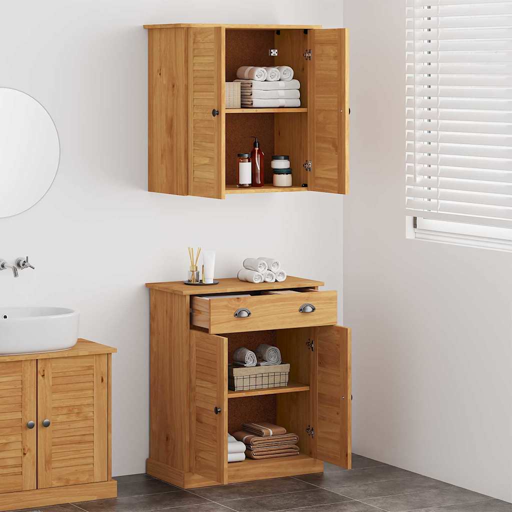 Badezimmermöbel Set mit Tür VIGO 2 pcs Braun 67,5 x 34 x 80 cm