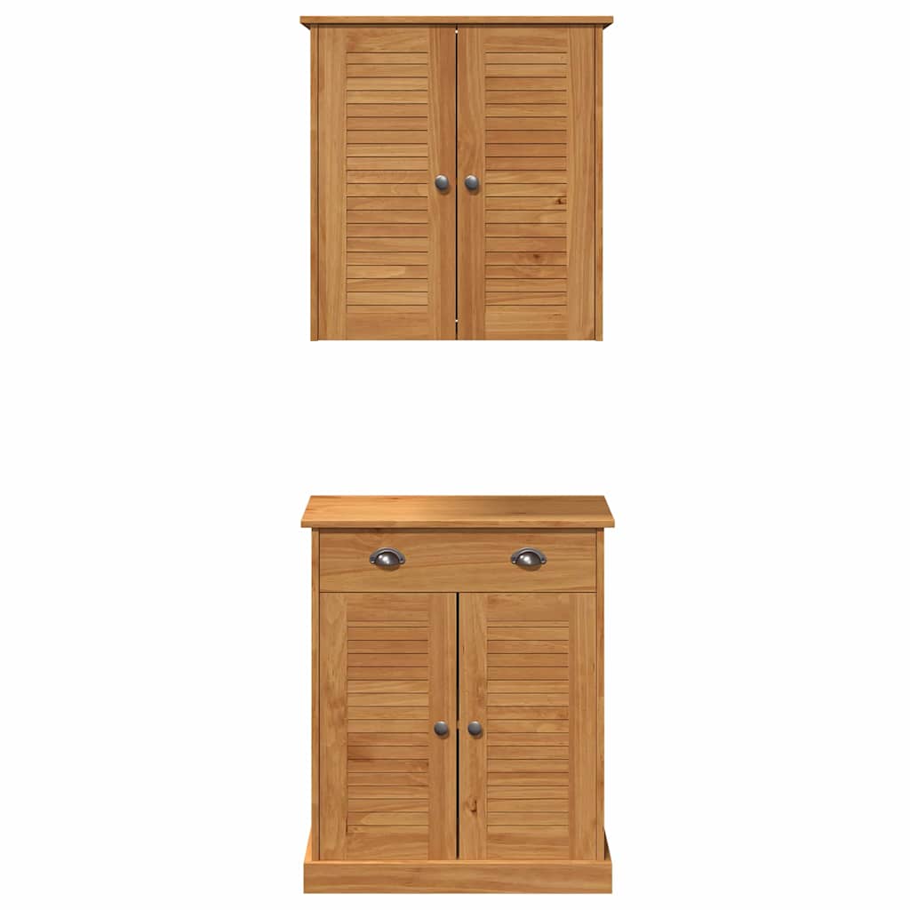 Badezimmermöbel Set mit Tür VIGO 2 pcs Braun 67,5 x 34 x 80 cm