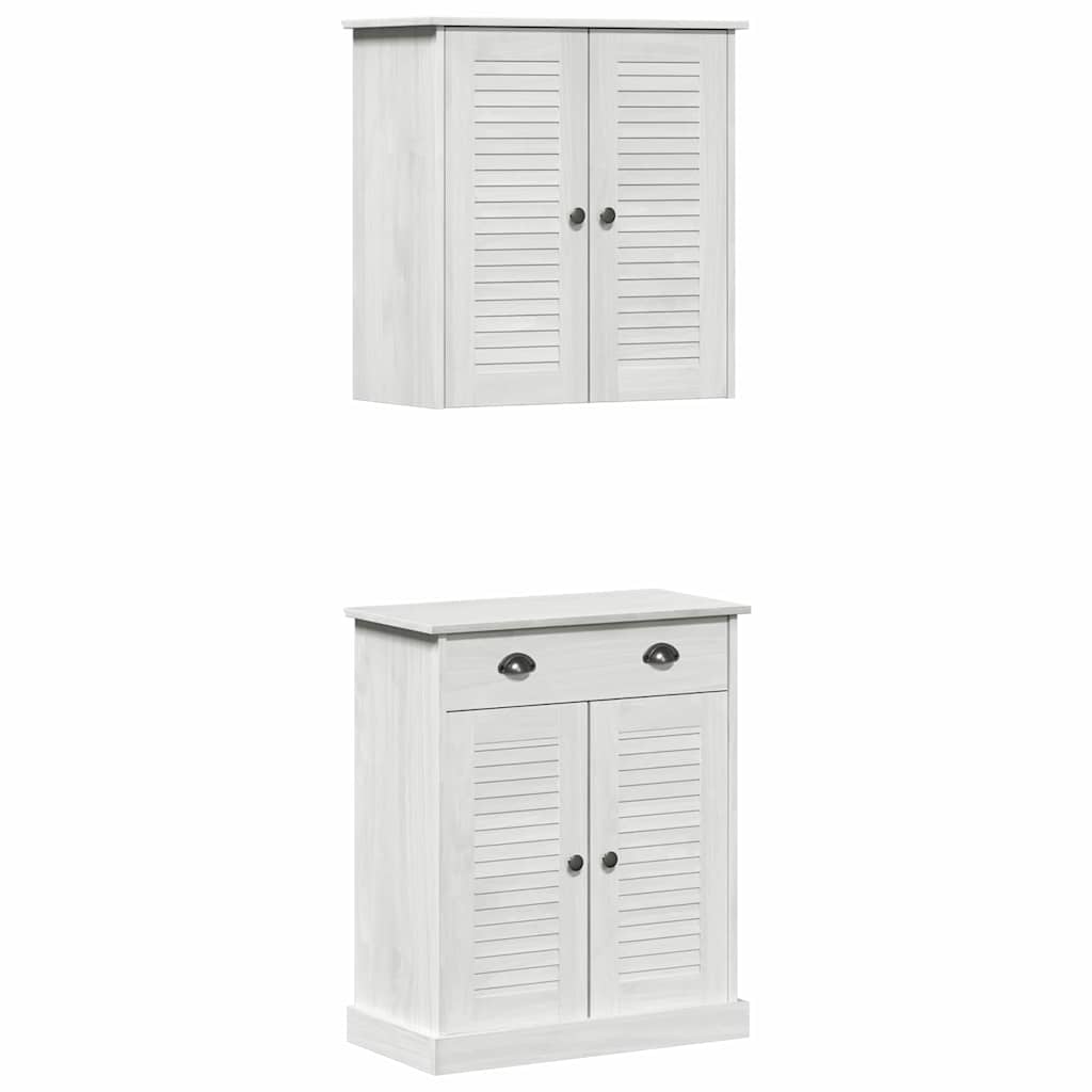 Badezimmermöbel Set mit Tür VIGO 2 pcs Braun 67,5 x 34 x 80 cm