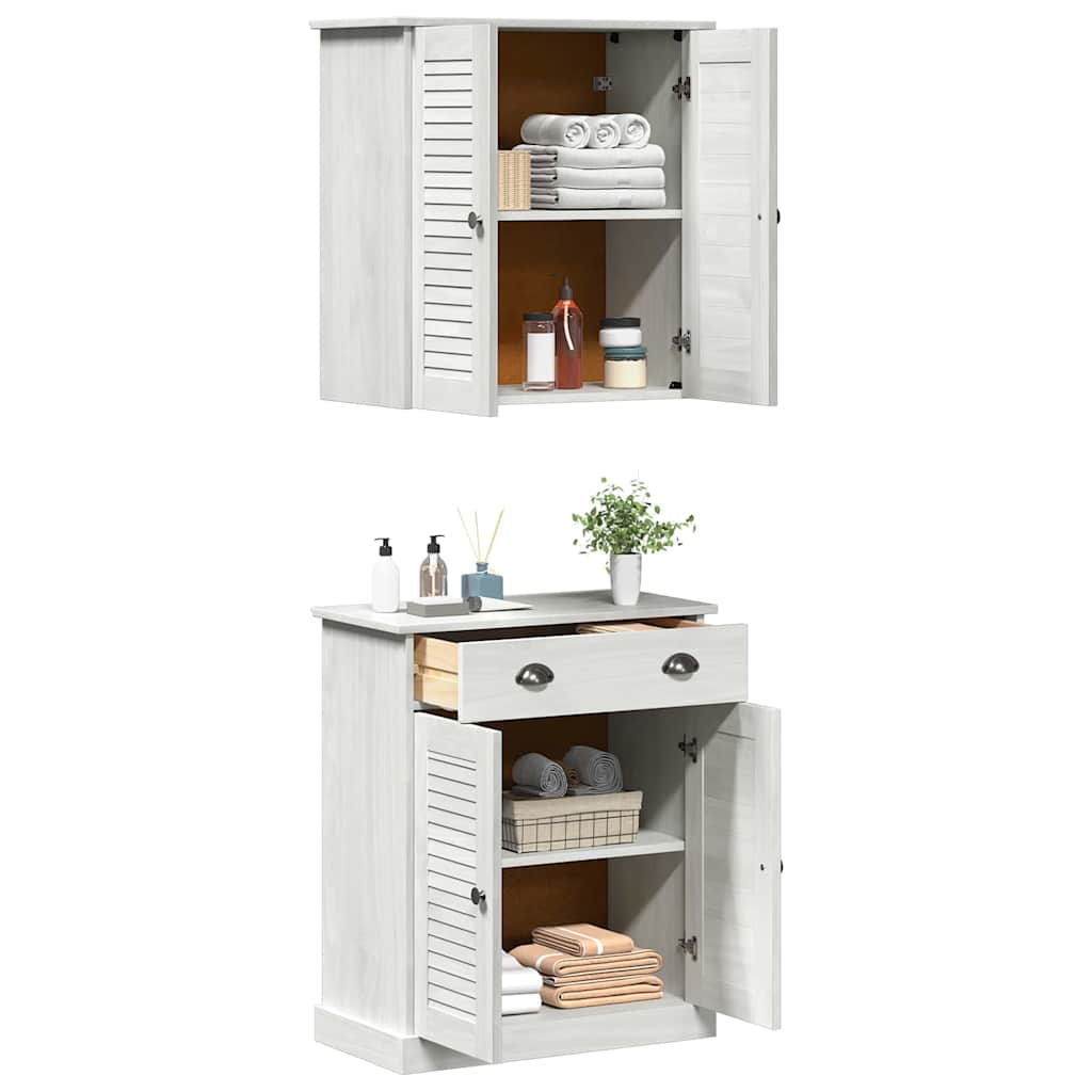 Badezimmermöbel Set mit Tür VIGO 2 pcs Braun 67,5 x 34 x 80 cm