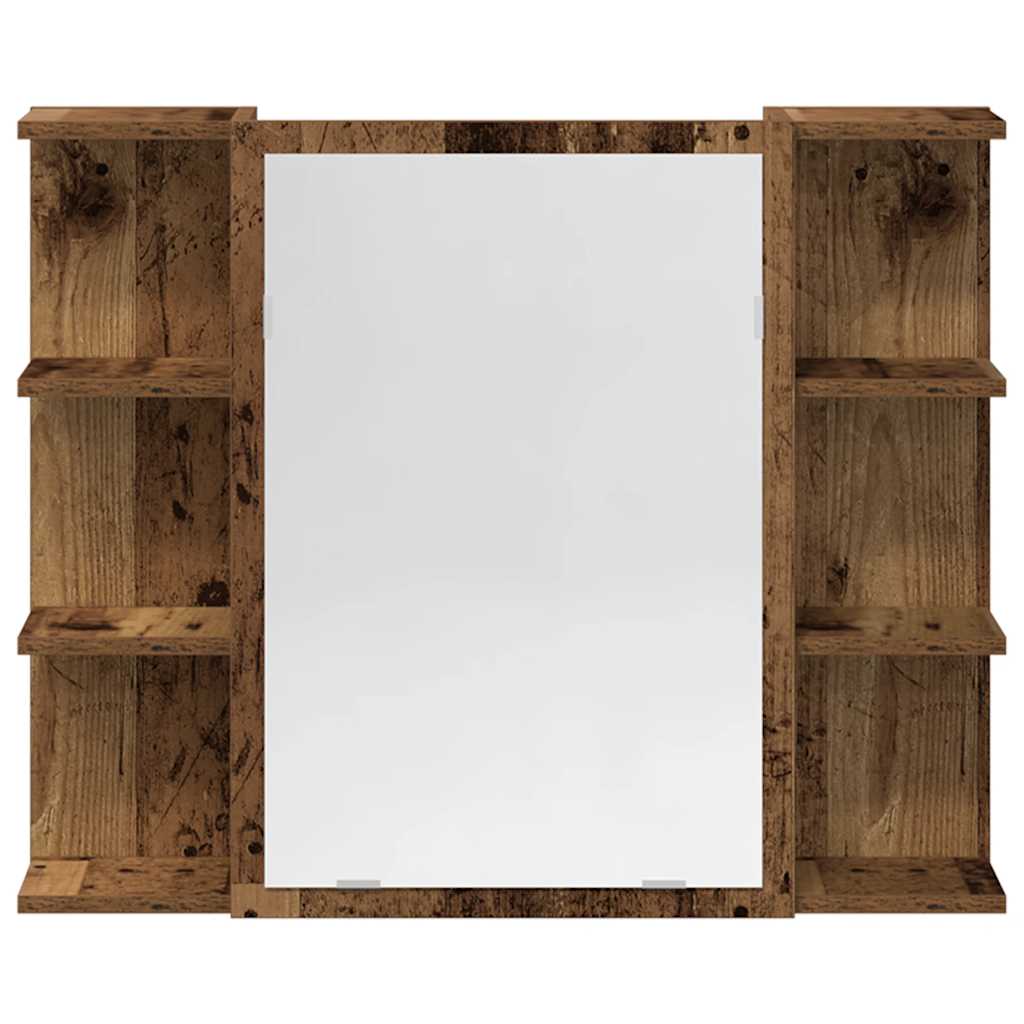 3-tlg. Badmöbel-Set Altholz-Optik Holzwerkstoff