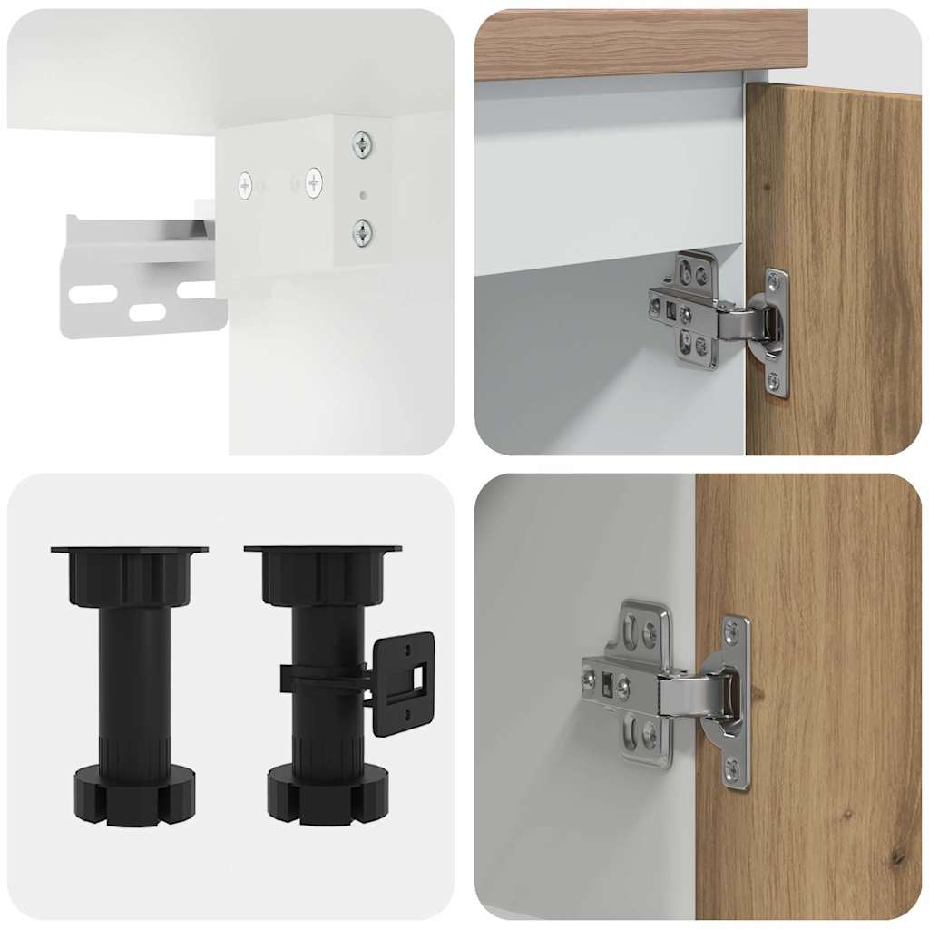 11-tlg. Küchenschrank-Set Lyon Artisan-Eiche Holzwerkstoff