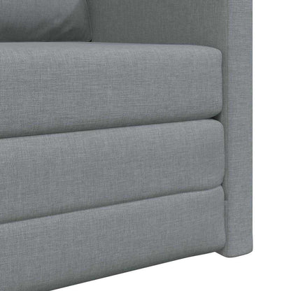 Boden-Schlafsofa mit Kissen Hellgrau 74 x 77 x 81 cm Stoff