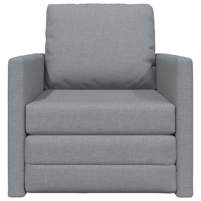 Boden-Schlafsofa mit Kissen Hellgrau 74 x 77 x 81 cm Stoff