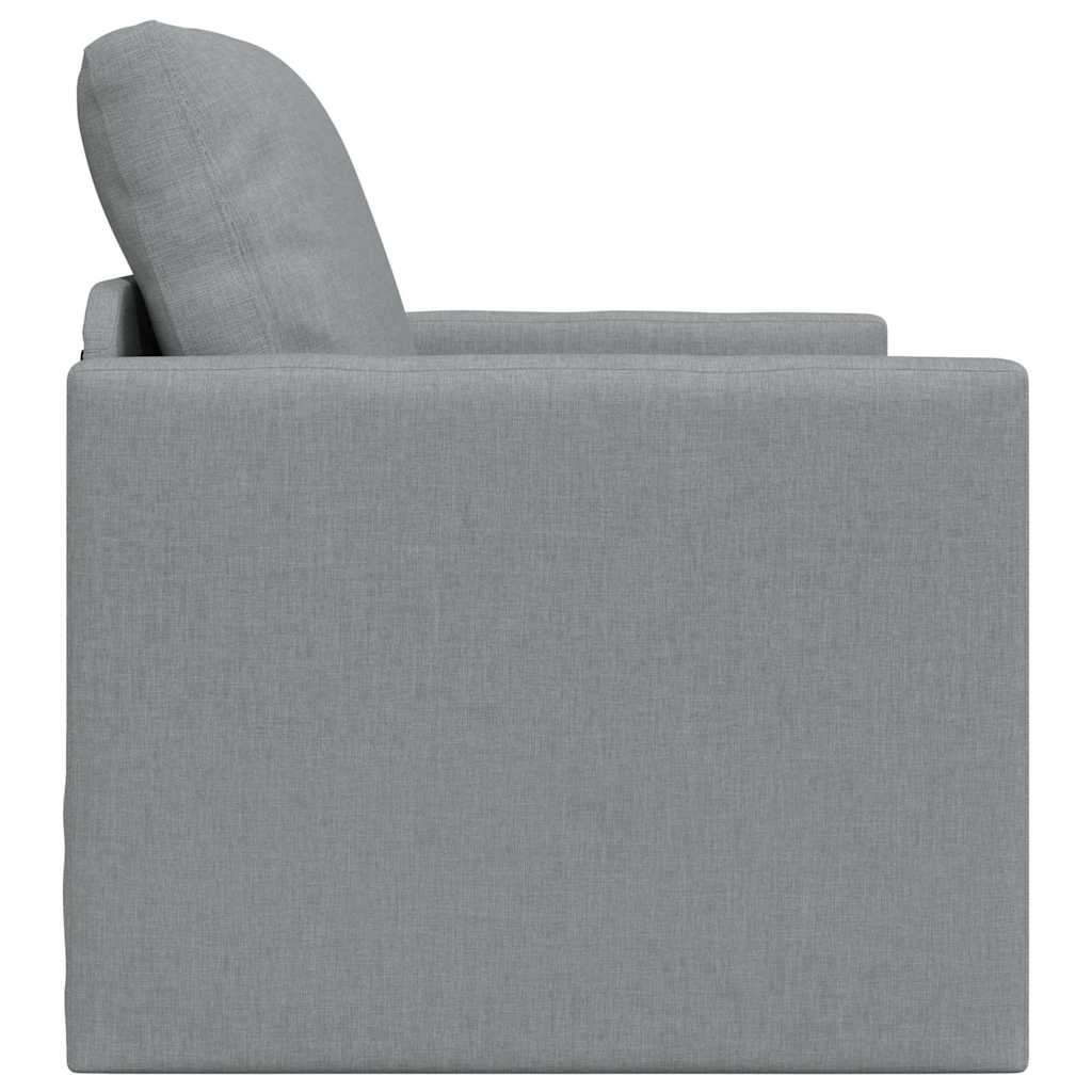 Boden-Schlafsofa mit Kissen Hellgrau 74 x 77 x 81 cm Stoff