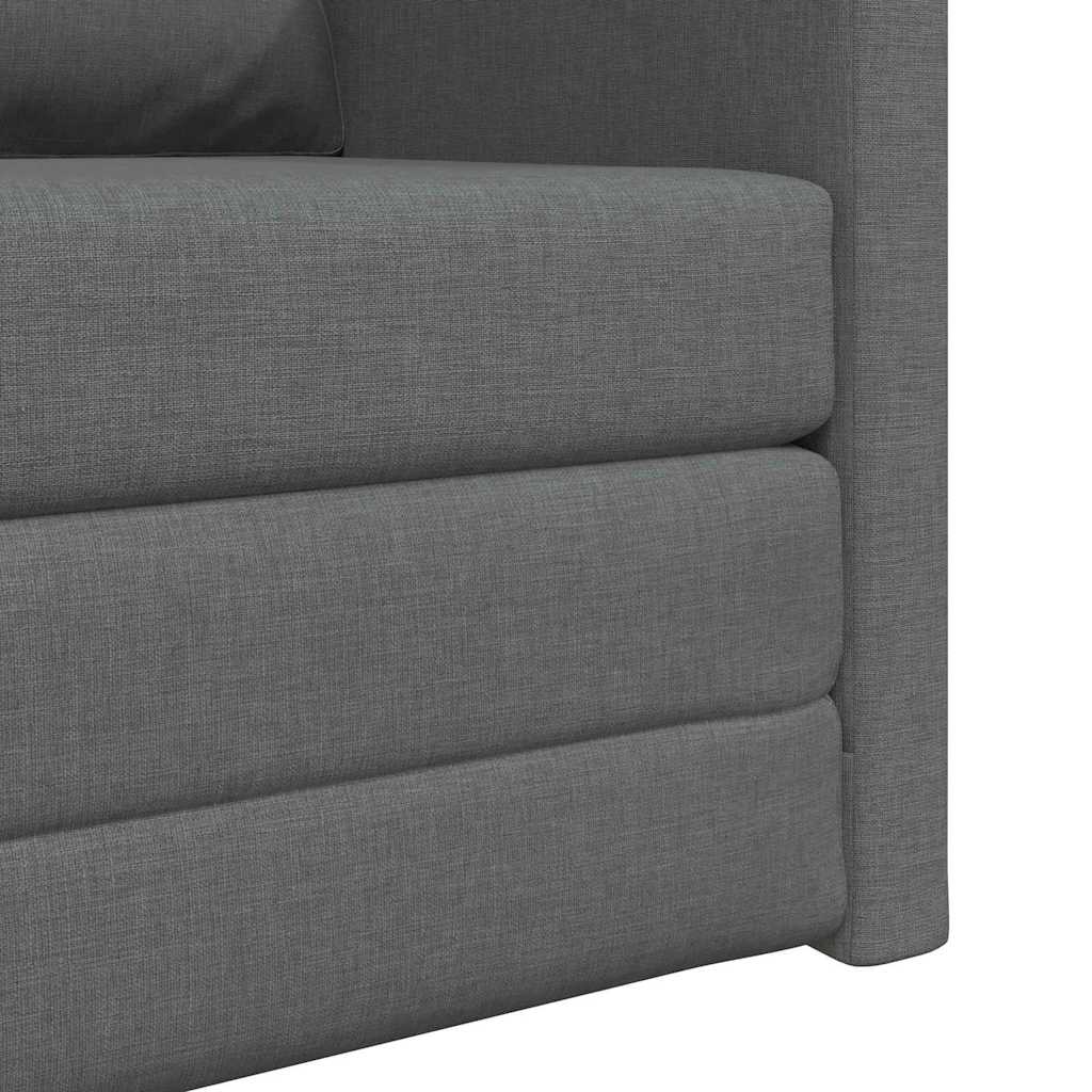 Boden-Schlafsofa mit Kissen Dunkelgrau 74 x 77 x 81 cm Stoff