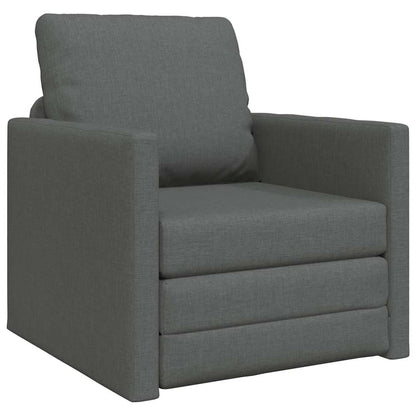 Boden-Schlafsofa mit Kissen Dunkelgrau 74 x 77 x 81 cm Stoff