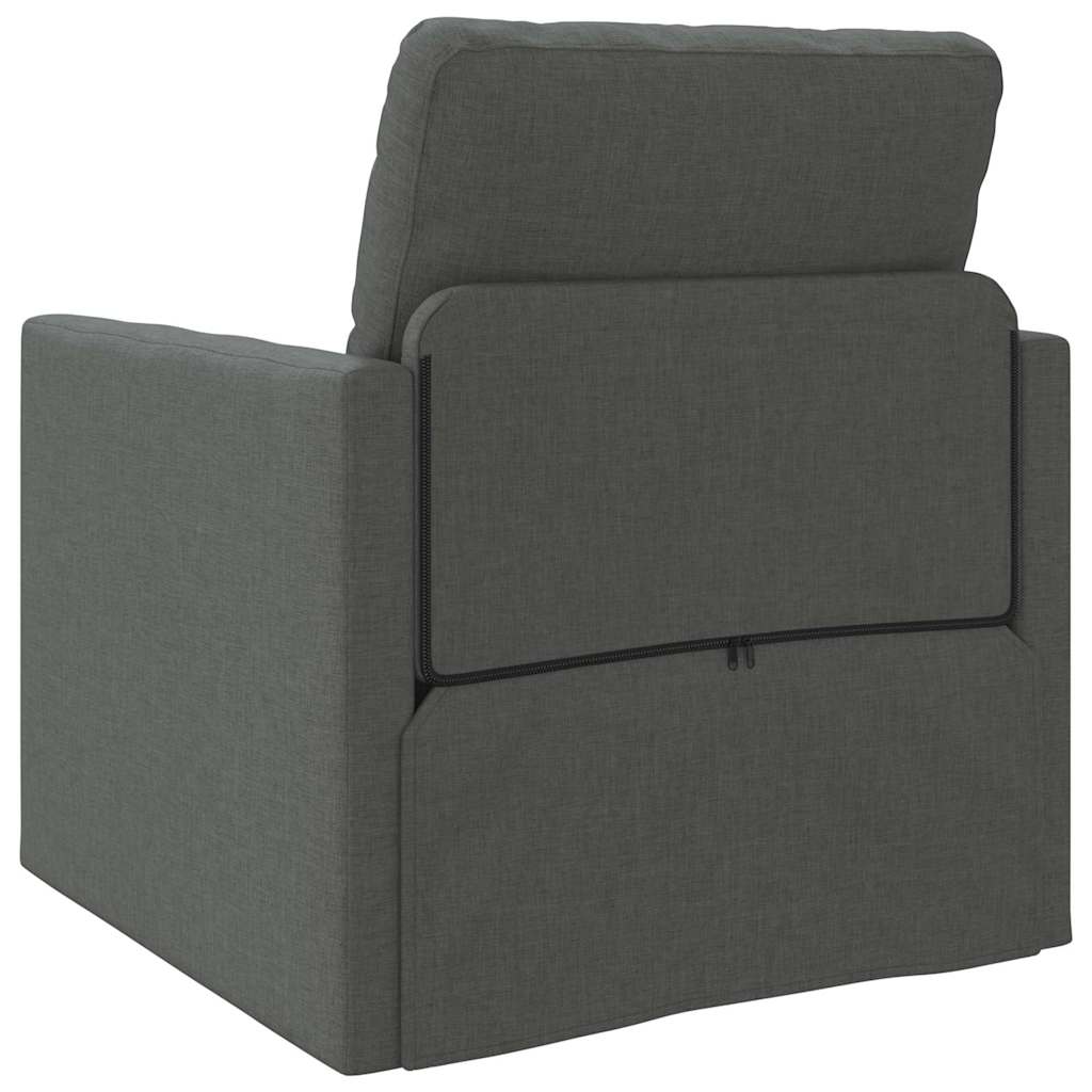 Boden-Schlafsofa mit Kissen Dunkelgrau 74 x 77 x 81 cm Stoff