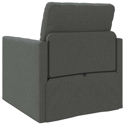 Boden-Schlafsofa mit Kissen Dunkelgrau 74 x 77 x 81 cm Stoff