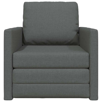 Boden-Schlafsofa mit Kissen Dunkelgrau 74 x 77 x 81 cm Stoff