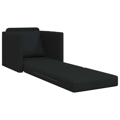 Boden-Schlafsofa mit Kissen Schwarz 74 x 77 x 81 cm Stoff