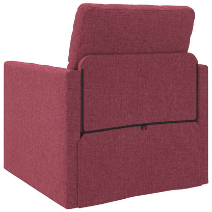 Boden-Schlafsofa mit Kissen Weinrot 74 x 77 x 81 cm Stoff