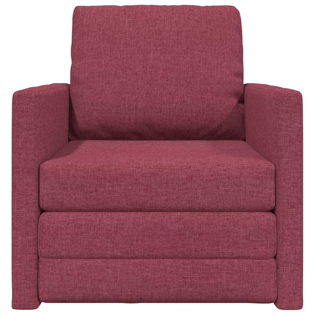 Boden-Schlafsofa mit Kissen Weinrot 74 x 77 x 81 cm Stoff