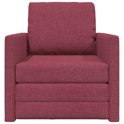 Boden-Schlafsofa mit Kissen Weinrot 74 x 77 x 81 cm Stoff