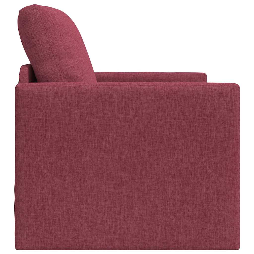 Boden-Schlafsofa mit Kissen Weinrot 74 x 77 x 81 cm Stoff