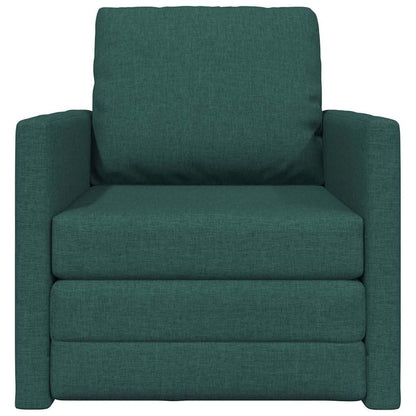 Boden-Schlafsofa mit Kissen Dunkelgrün 74 x 77 x 81 cm Stoff