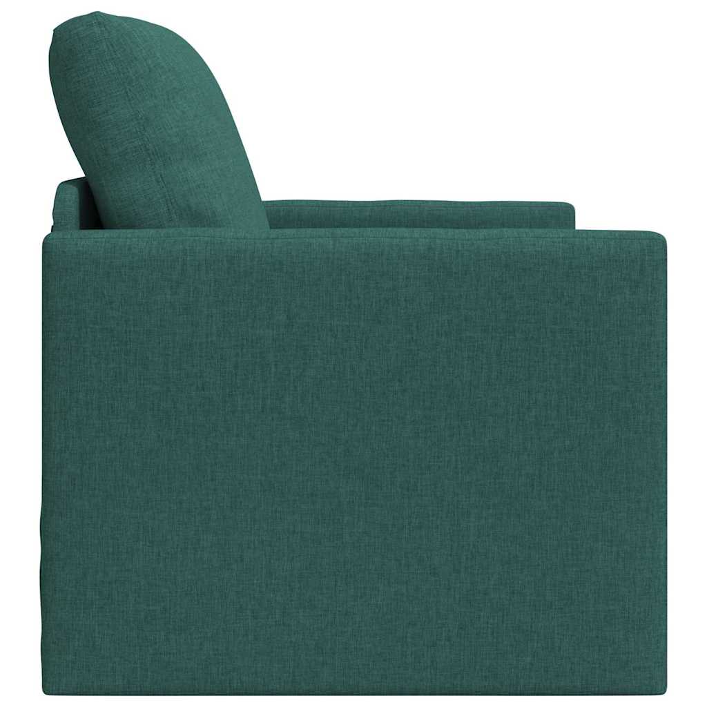 Boden-Schlafsofa mit Kissen Dunkelgrün 74 x 77 x 81 cm Stoff