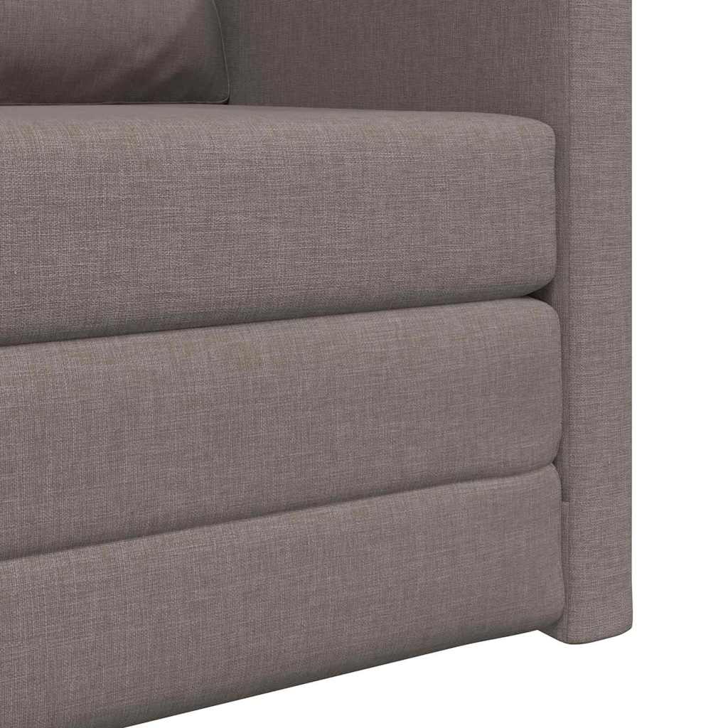 Boden-Schlafsofa mit Kissen Taupe 74 x 77 x 81 cm Stoff