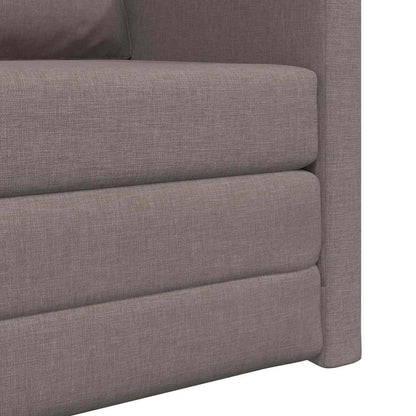 Boden-Schlafsofa mit Kissen Taupe 74 x 77 x 81 cm Stoff