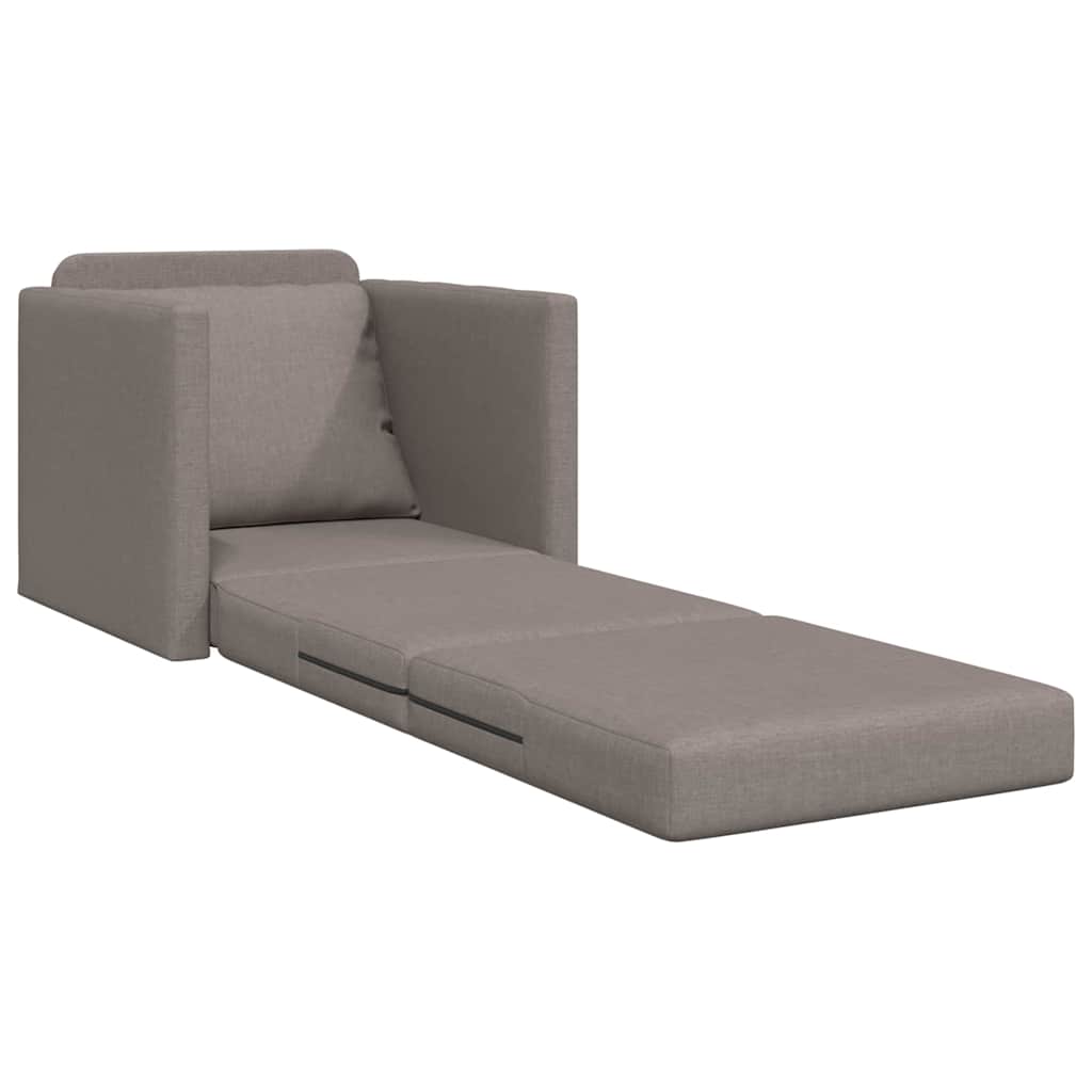 Boden-Schlafsofa mit Kissen Taupe 74 x 77 x 81 cm Stoff