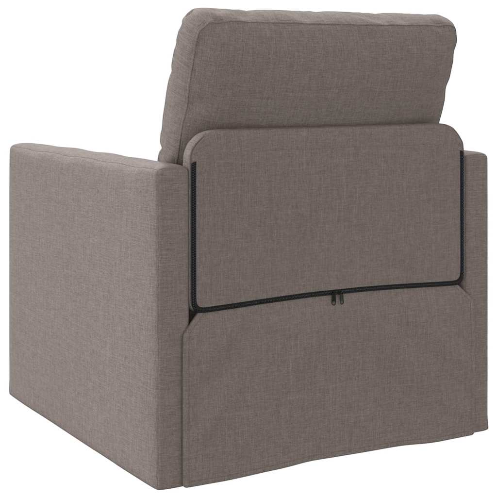 Boden-Schlafsofa mit Kissen Taupe 74 x 77 x 81 cm Stoff