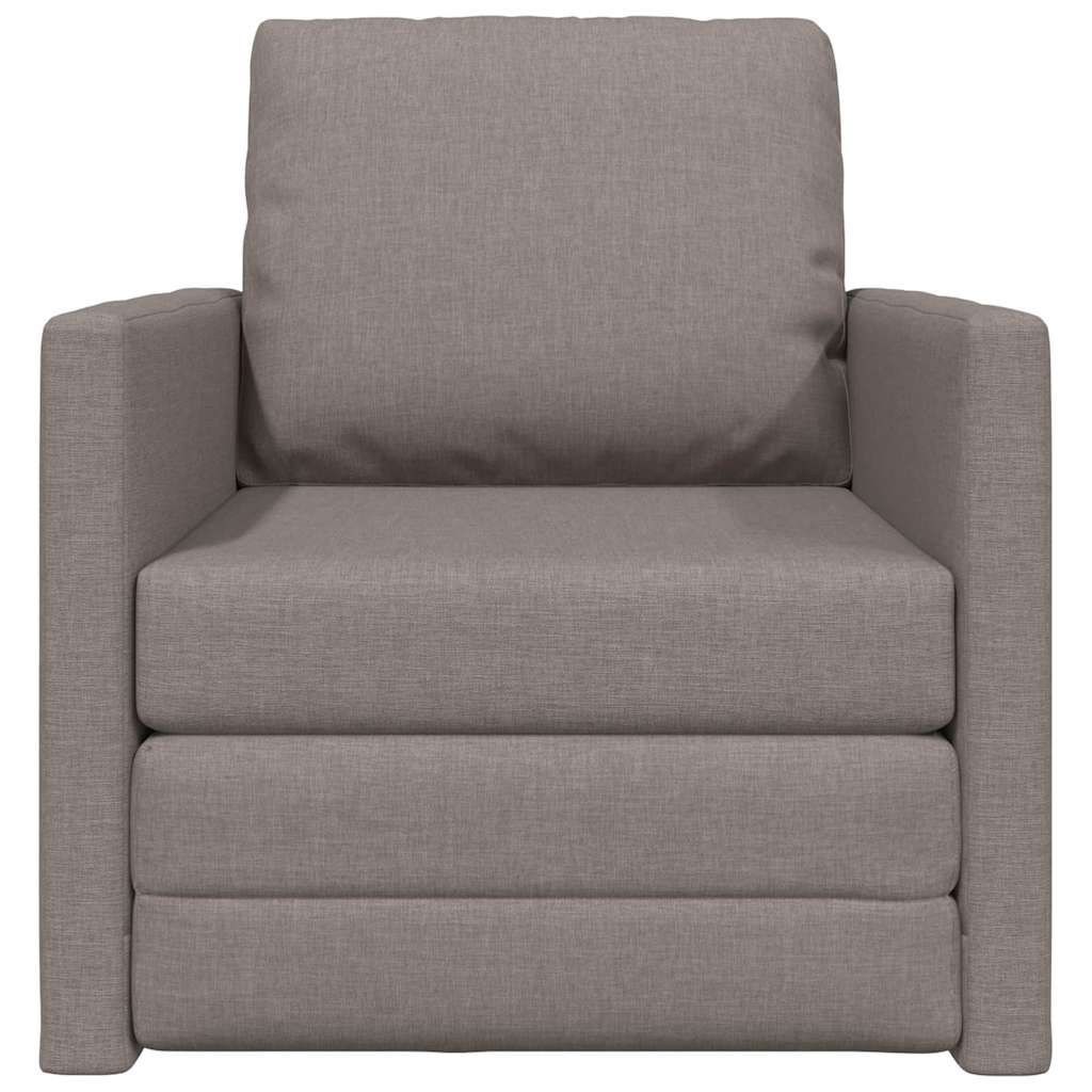 Boden-Schlafsofa mit Kissen Taupe 74 x 77 x 81 cm Stoff