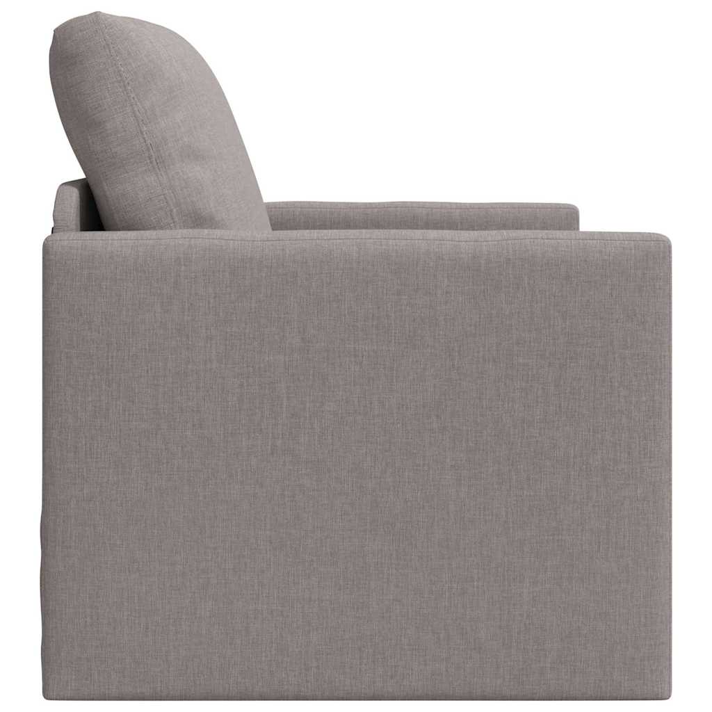 Boden-Schlafsofa mit Kissen Taupe 74 x 77 x 81 cm Stoff
