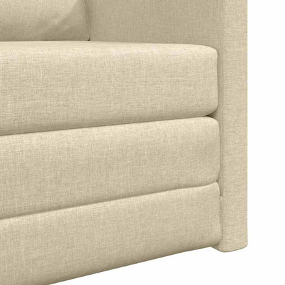 Boden-Schlafsofa mit Kissen Creme 74 x 77 x 81 cm Stoff