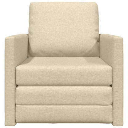 Boden-Schlafsofa mit Kissen Creme 74 x 77 x 81 cm Stoff