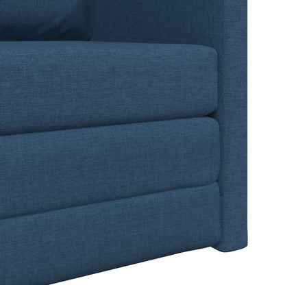 Boden-Schlafsofa mit Kissen Blau 74 x 77 x 81 cm Stoff