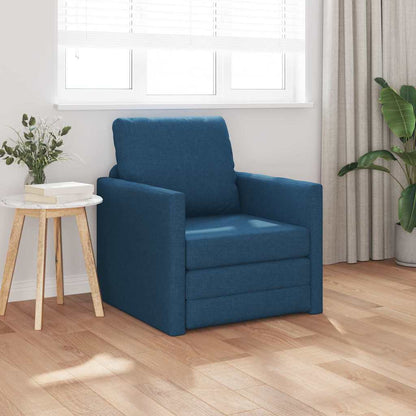 Boden-Schlafsofa mit Kissen Blau 74 x 77 x 81 cm Stoff