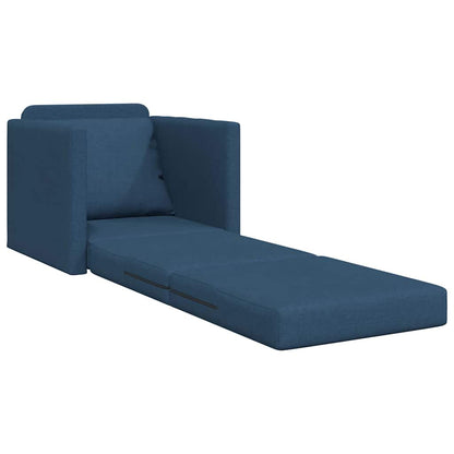 Boden-Schlafsofa mit Kissen Blau 74 x 77 x 81 cm Stoff