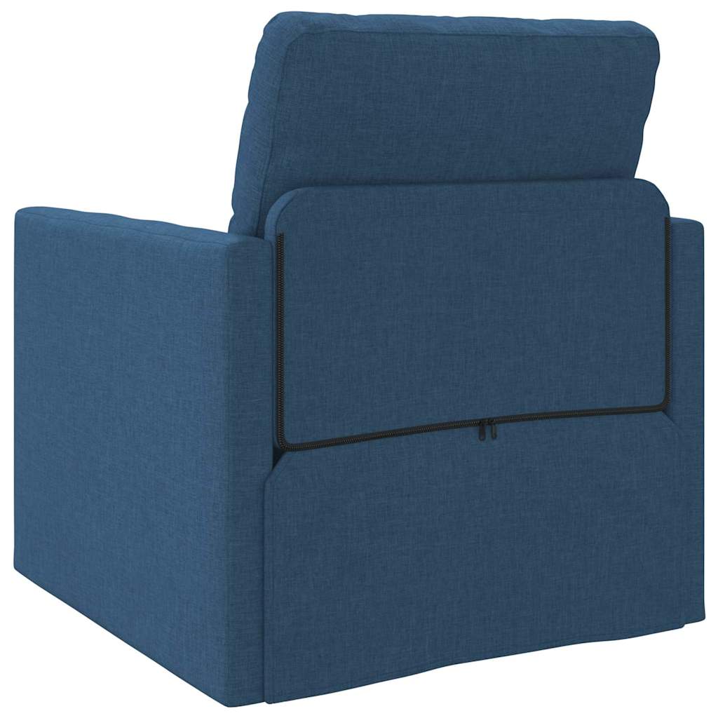 Boden-Schlafsofa mit Kissen Blau 74 x 77 x 81 cm Stoff