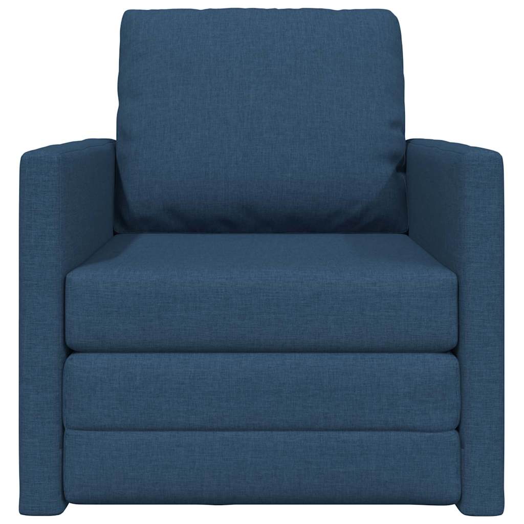 Boden-Schlafsofa mit Kissen Blau 74 x 77 x 81 cm Stoff