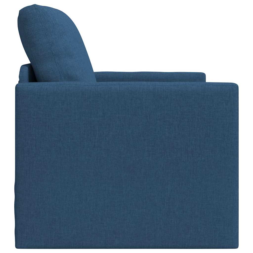 Boden-Schlafsofa mit Kissen Blau 74 x 77 x 81 cm Stoff